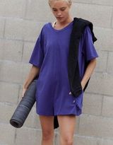 New Free People Movement Hot Shot Tee Romper Purple XS Dark Amethyst Photo 0