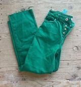 green zara jeans straight leg nwt Photo 0