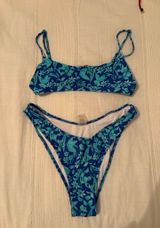 Bright Swimwear Bikini Set Blue Floral Photo 0