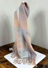 Celine Macadam Embroidered Logo Vintage Wool Winter Scarf Photo 0