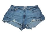 Denizen From Levis High-Rise Distressed Denim Shorts Size 16 Photo 0