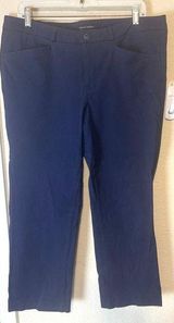 Banana Republic Pants Womens 12 navy blue cropped ankle business casual career Photo 0