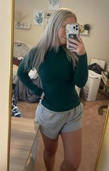 H&M Green Mock Neck Longsleeve Top Photo 0