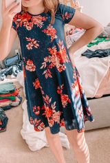 Floral Dress Blue Size XXS Photo 0