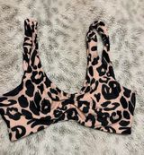 Leopard Ruched Bikini Top Photo 0