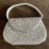 Inge Christopher Silver Beaded Evening Bag Photo 0
