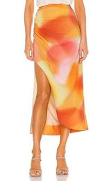 Revolve Blindfold Skirt in Vermillion Ombre C/MEO Collective Photo 0