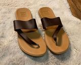 Reef Cushion Sol Sandals Size 9 Brown Faux Leather Shoes Sandal Photo 0
