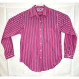 White Stag  Shirt Sz Small Womens Pink Baby Blue Stripe Button Down Rodeo Western Photo 0