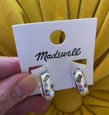 Madewell NWT  Silver Huggie Earrings Photo 0
