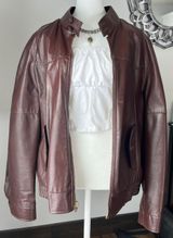 Vintage  Brown bomber jacket with plaid lining Photo 0