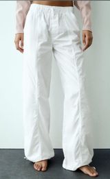 White Parachute Pants Photo 0