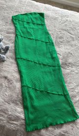 Pretty Garden Green Ribbed Midi/Maxi Dress Photo 0