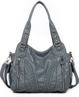 Montana West Washed Leather Hobo Bag Photo 0