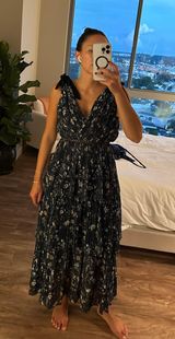 Navy Floral Dress Photo 0