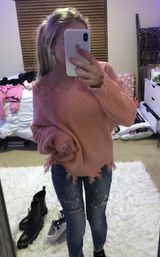 fringe sweater Pink Photo 0