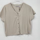 Calvin Klein  Jeans Cream Cotton Crop Top Size XL NWT Photo 0