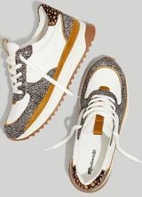 Madewell Sz 8 M Kickoff Trainer Leather Color Block Sneakers Photo 0