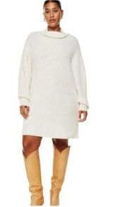 Aritzia Wilfred Montpellier Merino Wool Sweater Dress Women's Small Beige Photo 0