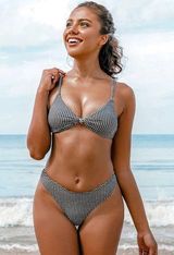 Gingham Knotted Bikini NWT Photo 0