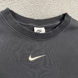 Phoenix Fleece Sweatshirt Women S Black Oversized Middle Swoosh Crewneck Photo 0