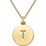 Kate Spade New York Initials Pendant T Necklace 12k Gold-Plated 17" 3" Extender Photo 0