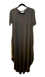 Carly Jean Los Angeles Stella Maxi Dress- Olive Green Photo 0