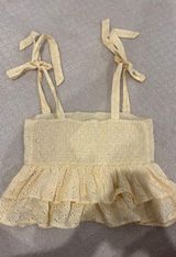 Lost + Wander Yellow Ruffle Shirt Photo 0