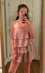 Pips And Company Ruffle Romper Tan Photo 0