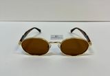 Oval Gold And Brown Sunglasses / Oval Brown Sunglasses Photo 0