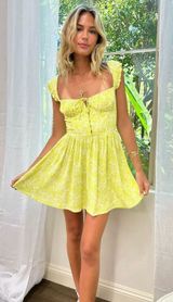Isabelle's Cabinet  Yellow Mini Dress Photo 0