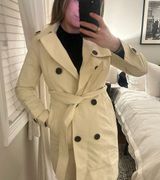 GAP Cream Ivory trench coat Jacket! Photo 0