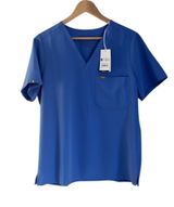 FIGS Women’s Catarina One-Pocket Scrub Top Blue Size Large NWT Photo 0