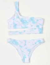 SheIn Tie Dye Cutout Bikini Set Photo 0