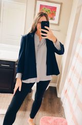 Jones Studio Blue Blazer Photo 0