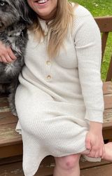 Target Long Sleeve Button Dress Photo 0