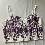 Purple Floral Corset Top Photo 0