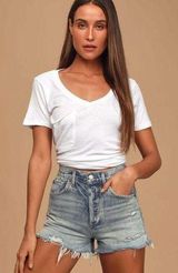 AGOLDE Jaden Short in Surreal Denim Shorts Size 27 Photo 0