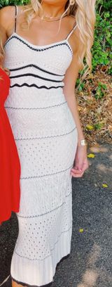Midi Dress White & Black Photo 0