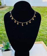 Moon Stars Gold Tone Necklace Photo 0