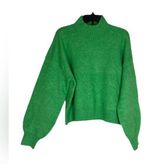 NEW CALVIN KLEIN Women’s Mock Neck Roomy Long Sleeve Green Sweater Size Large Photo 0
