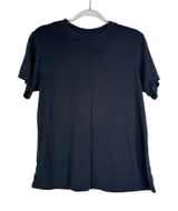 LULULEMON All Yours Short Sleeve T-Shirt Solid Black Oversized Workout Tee 4 XS Photo 0