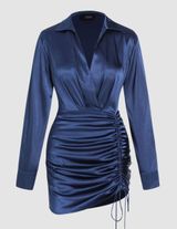 Cider Satin Mini Dress Photo 0