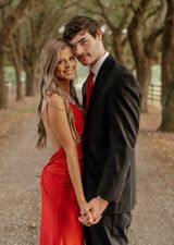 PromGirl Red Satin Prom Dress Photo 0
