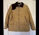 LL Bean Cozy Quilted Barn Jacket with Brown Accents size Medium Photo 0