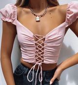 White Fox Boutique White Fox Pink Crop Top Photo 0