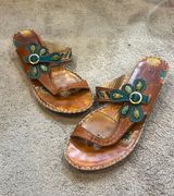 Spring Step Flower Leather Sandals Photo 0