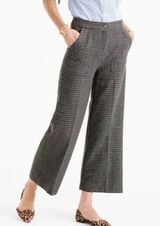 J.Crew Wool Wide Leg Houndstooth Pants Photo 0