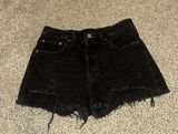 Levi Black Denim Shorts Photo 0