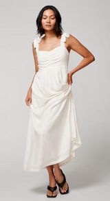 NWT Soma Jacquard Maxi Bra Dress In White Size Medium Photo 0
